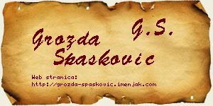 Grozda Spasković vizit kartica